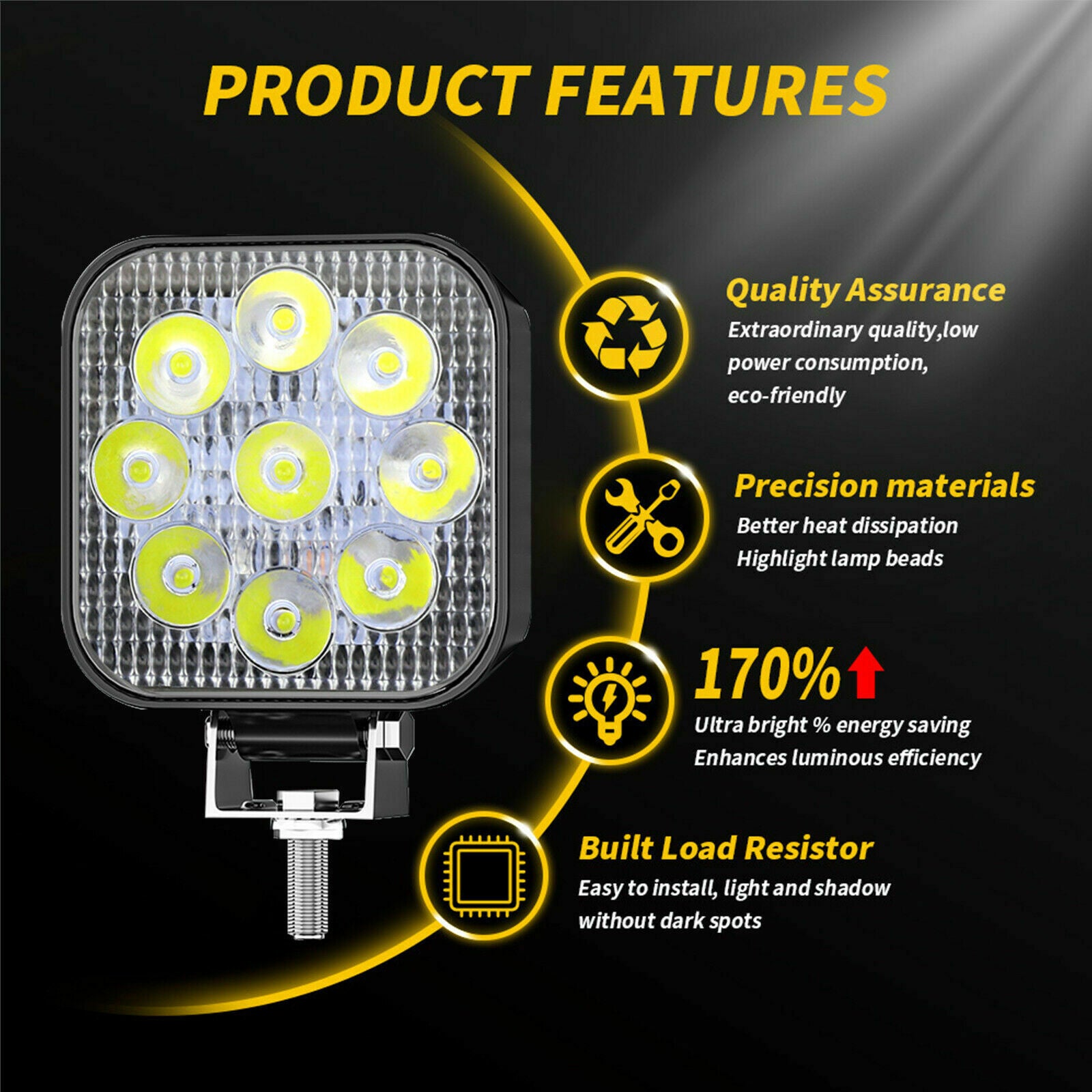 2x 3inch LED Work Light Bar Spot Pods Fog Lamp Offroad Driving Truck SUV ATV 4WD