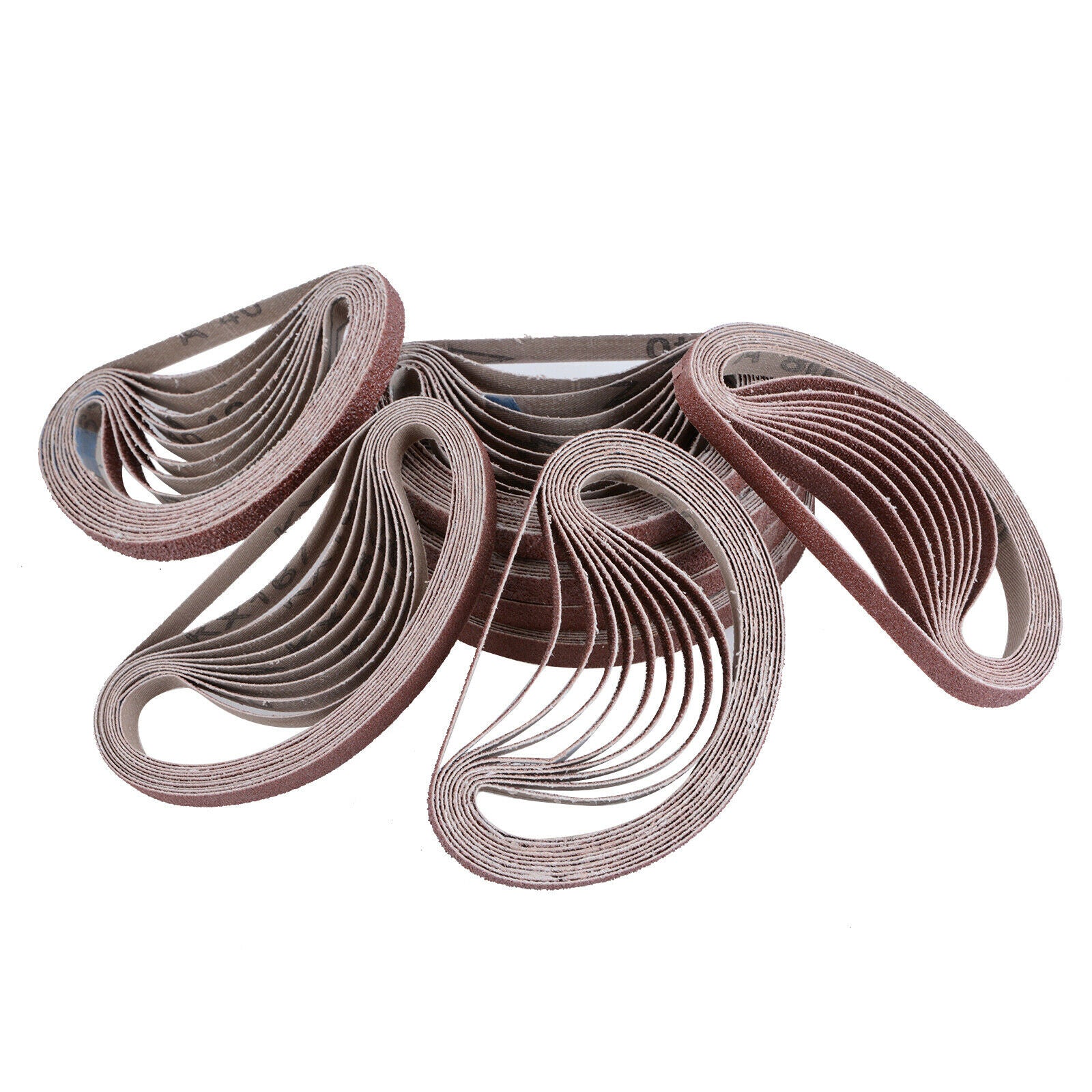 70pcs 7Grits Sanding Belts 3/8"x13" Grinding Aluminium Oxide Sander 40-320 Grit