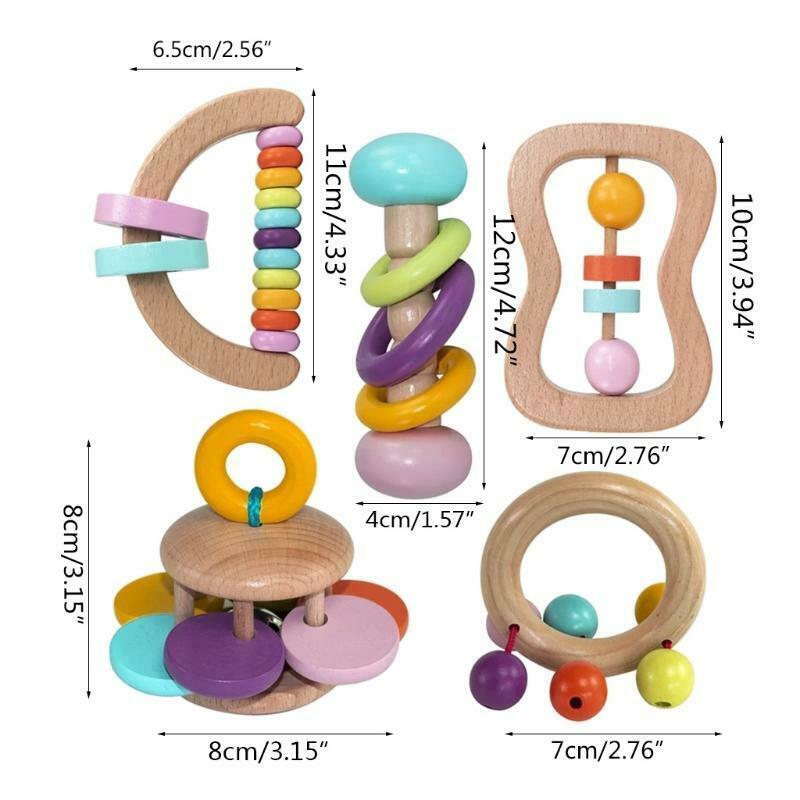 Kids Finger Training Baby Rattle Kids Behavior Correction Wooden Toys