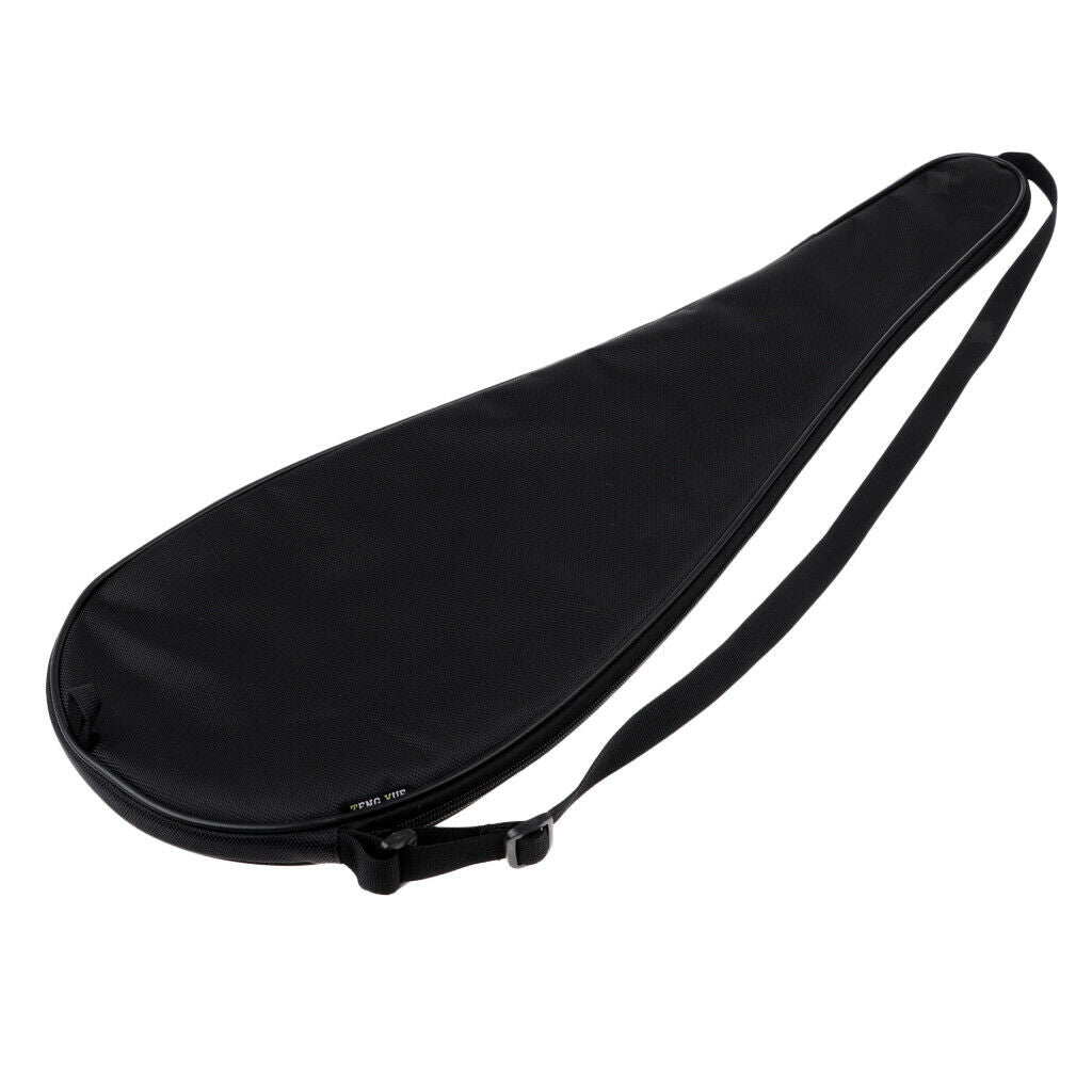 Squash Racket Cover Racquet Bag Pouch Carry Bag for Training Practice Black