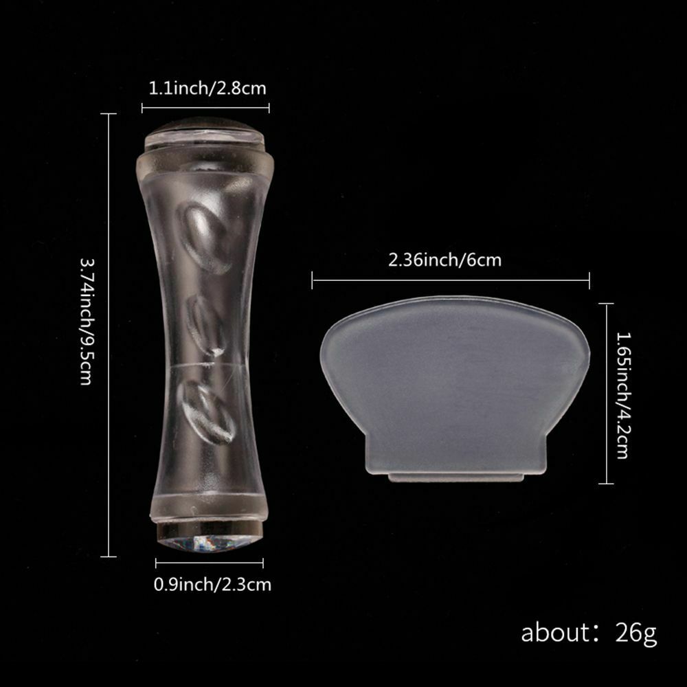 Scraper Manicure Silicone Nail Stamper Transfer Tool Nail Print Silicone Seal