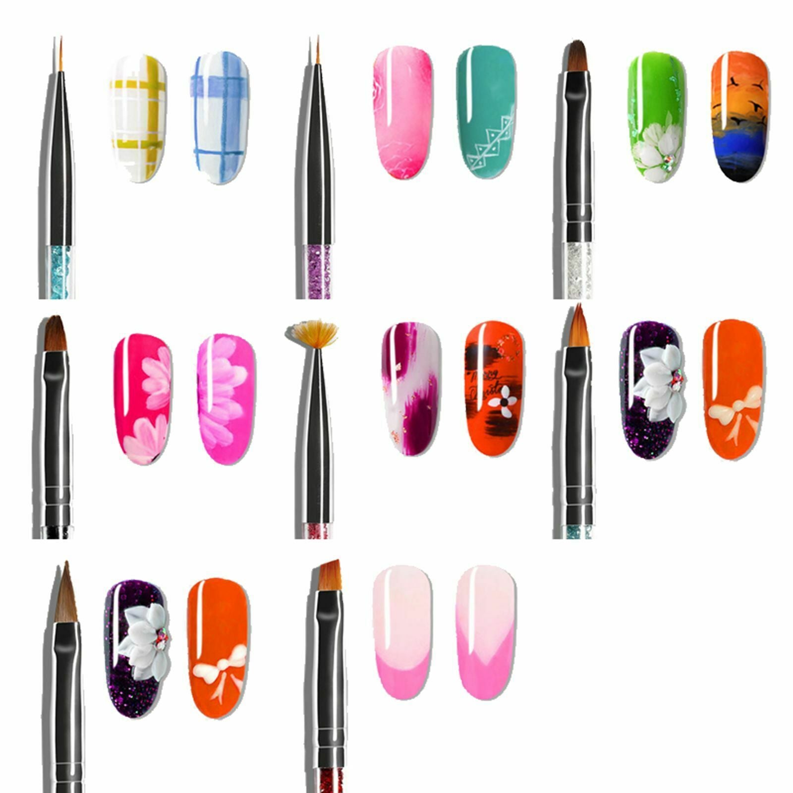 Dotting Tools Set Painting Nail Design Nail Art Liner Brushes Drawing Brush Pen