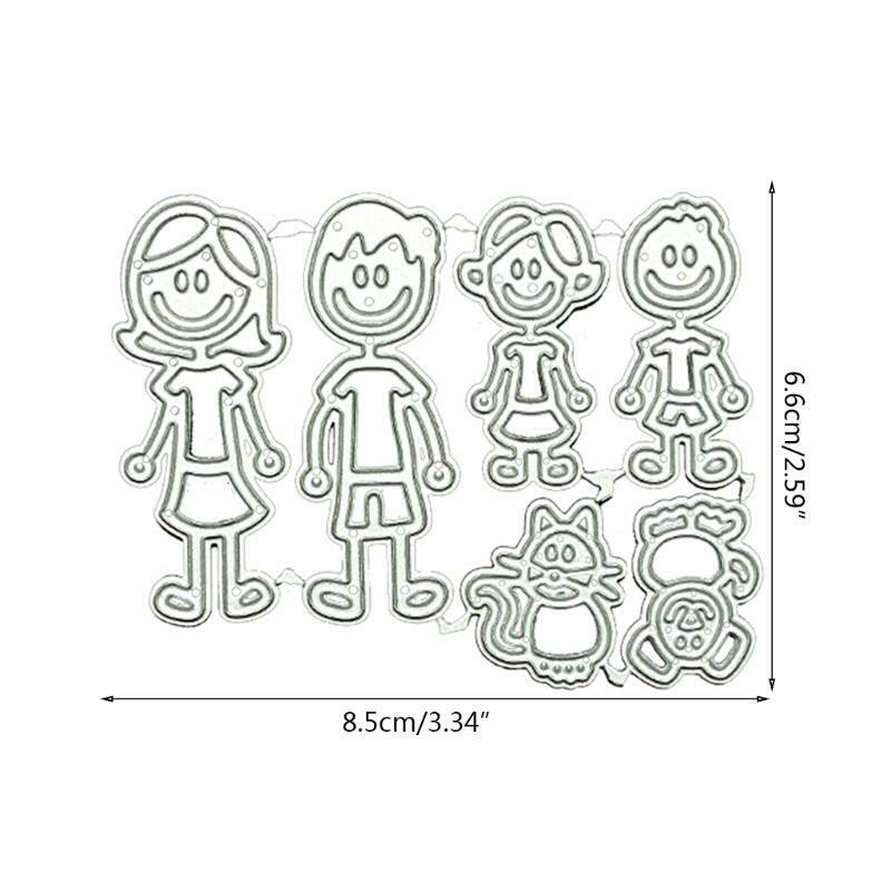 Family Pet Metal Cutting Dies Stencil DIY Scrapbooking Album Paper Card Template