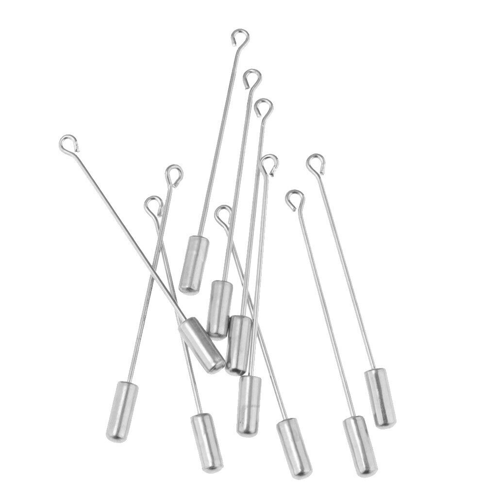 20Pcs 5cm Cylinder Glue On Pad Lapel Stick Pin Clutch Boutonniere Pin Craft