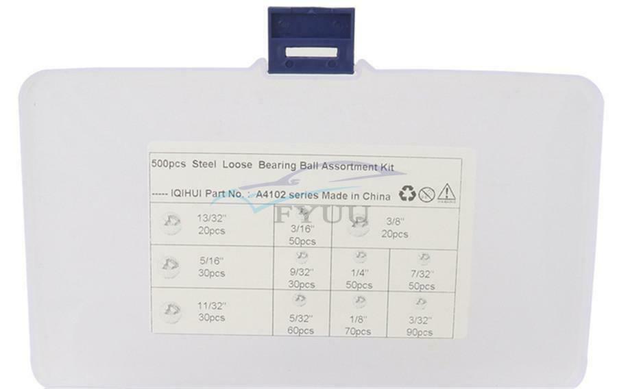 500PC Motorcycle Precision Bearing Steel Balls 3/32 Inch 1/8 Inch 9/32 Inch+1/4"