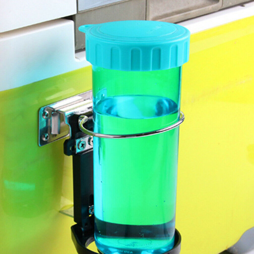 2x Foldable Fishing Drink Holder Can Coke Water Bottle