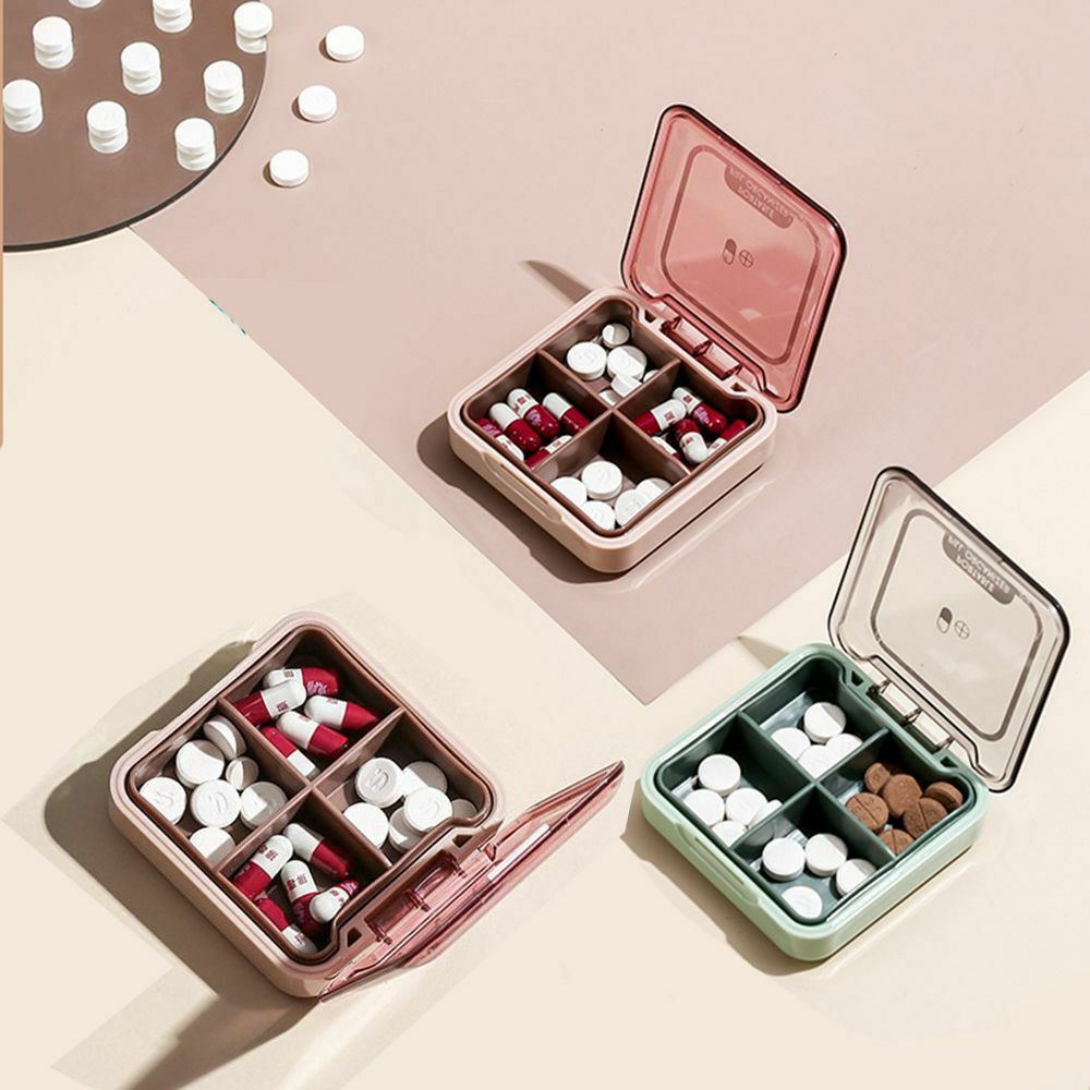 2 PCS 2 PCS Outdoor One Week Travel Plastic Dispensed Storage Pill Box