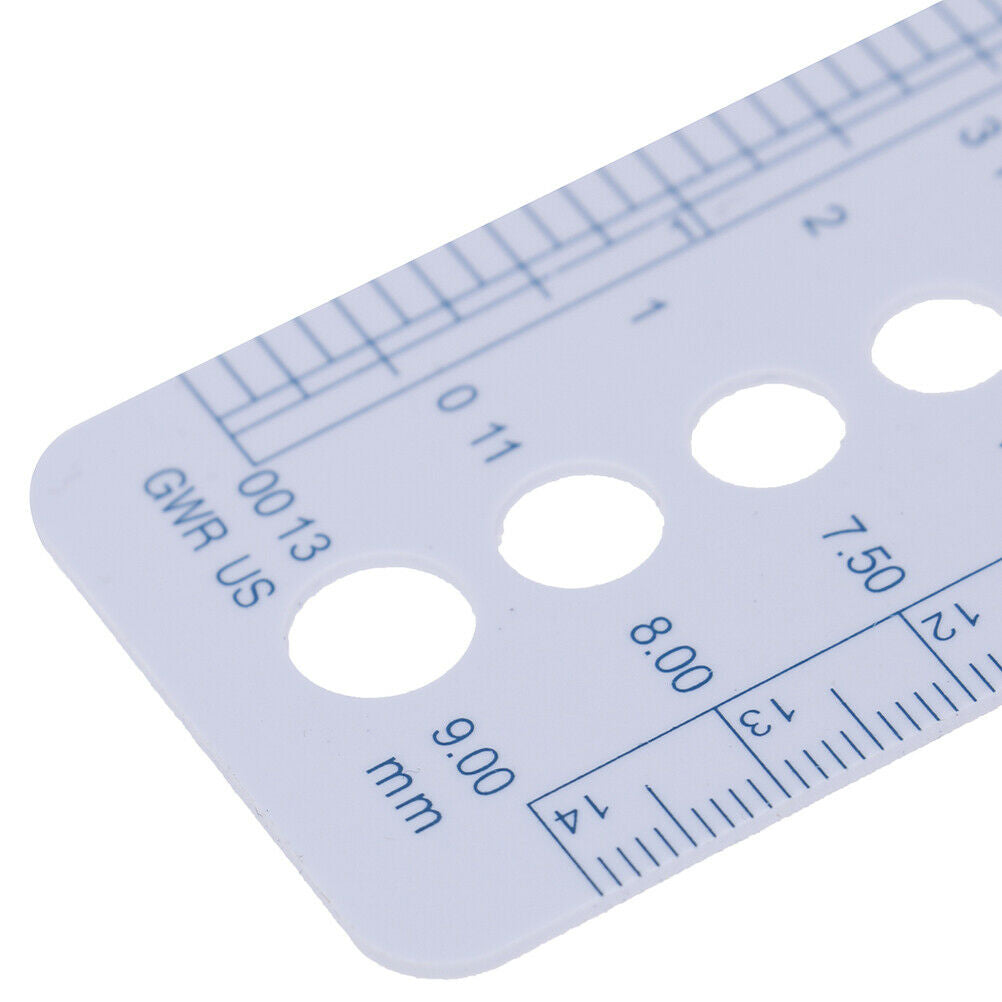 2 x Knitting Gauge Ruler Plastic Needle Size Inches/cm Weaving Tools Too.l8