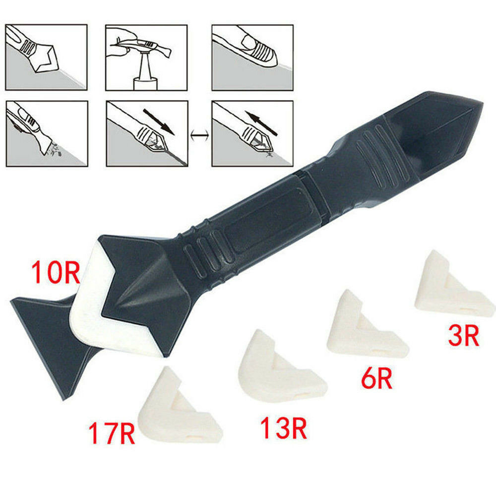 3 in 1 Sealant Angle Scraper Spreader Silicone Grout Caulk Tool Remover Spatula