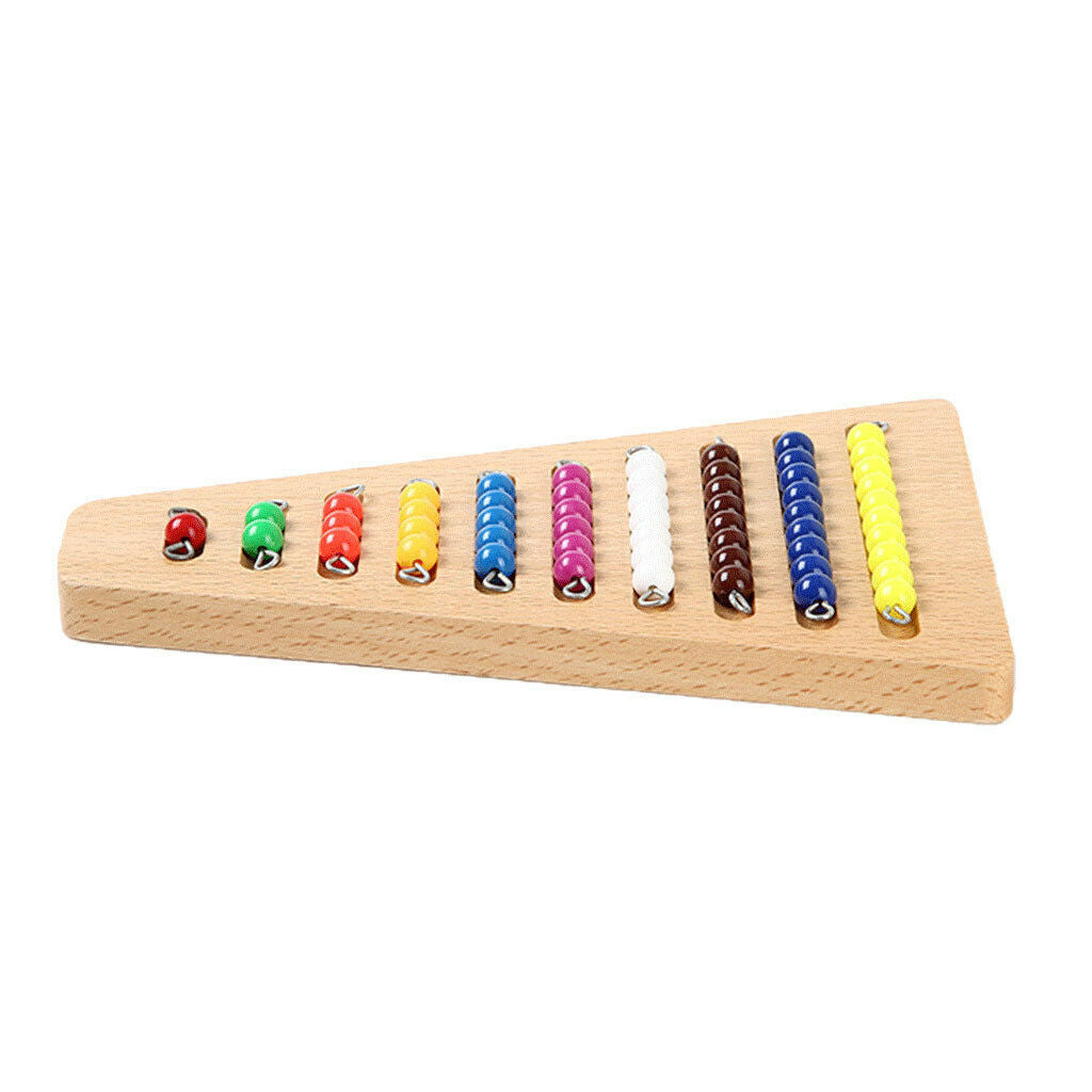 Montessori Math Materials Colored Bead Stairs Early Preschool Learning Toys