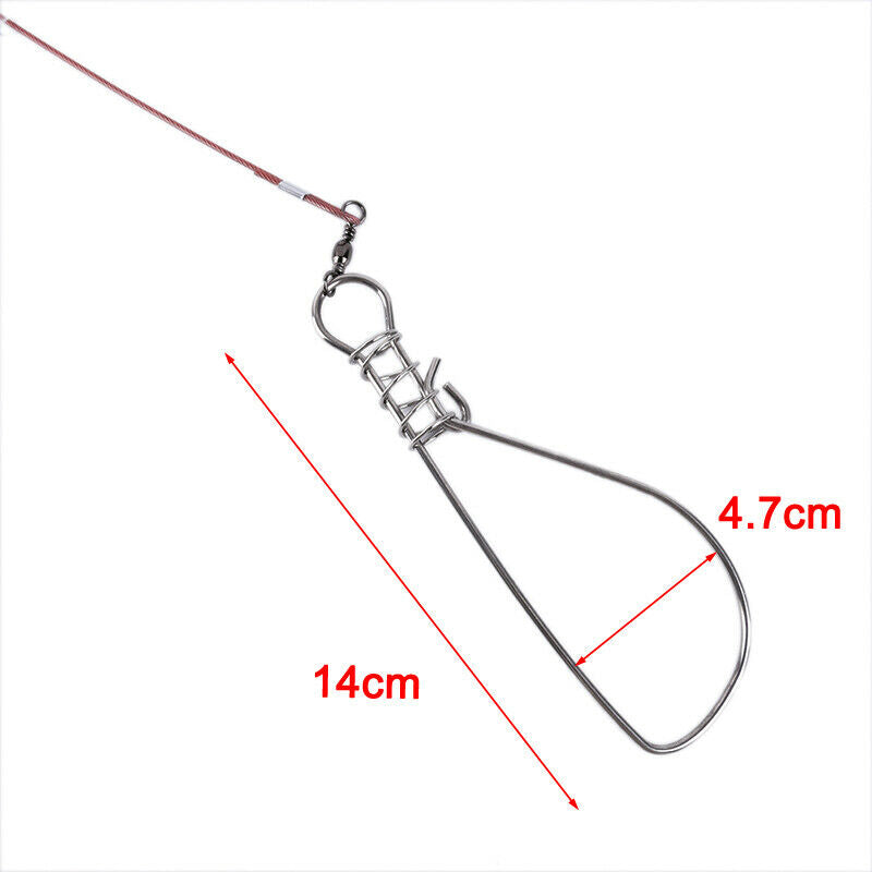 1pc Fishing Lock Buckle Steel Live Fish Lock Fishing Stringer Fishing Tac IODD