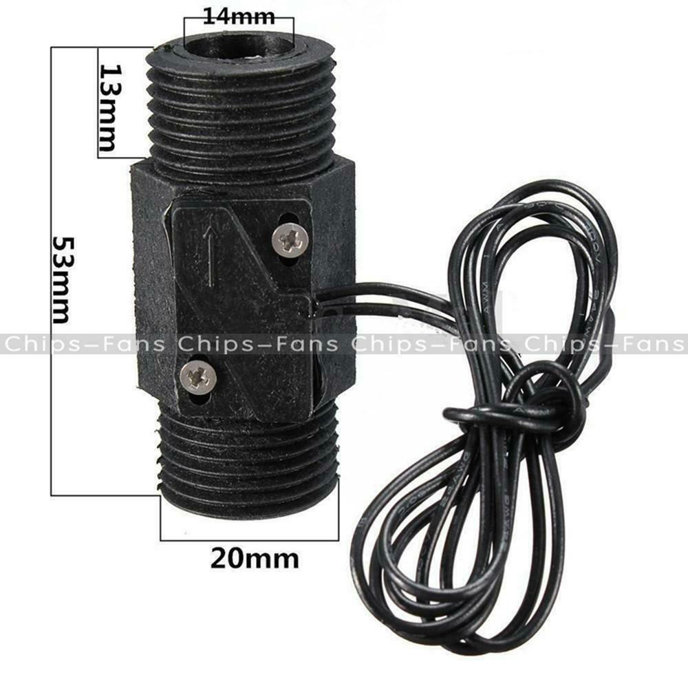 AC 220V 3A 22mm Plastic Vertical Horizontal Magnetic Water Flow Switch Sensor L
