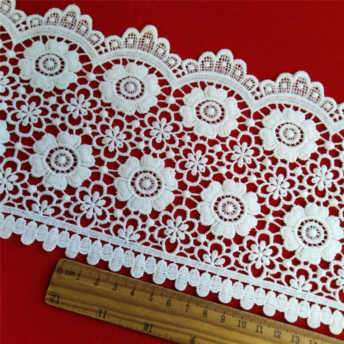 Water-soluble Sunflower Floral Flower Lace Trim Crochet Embroidery Sewing Craft