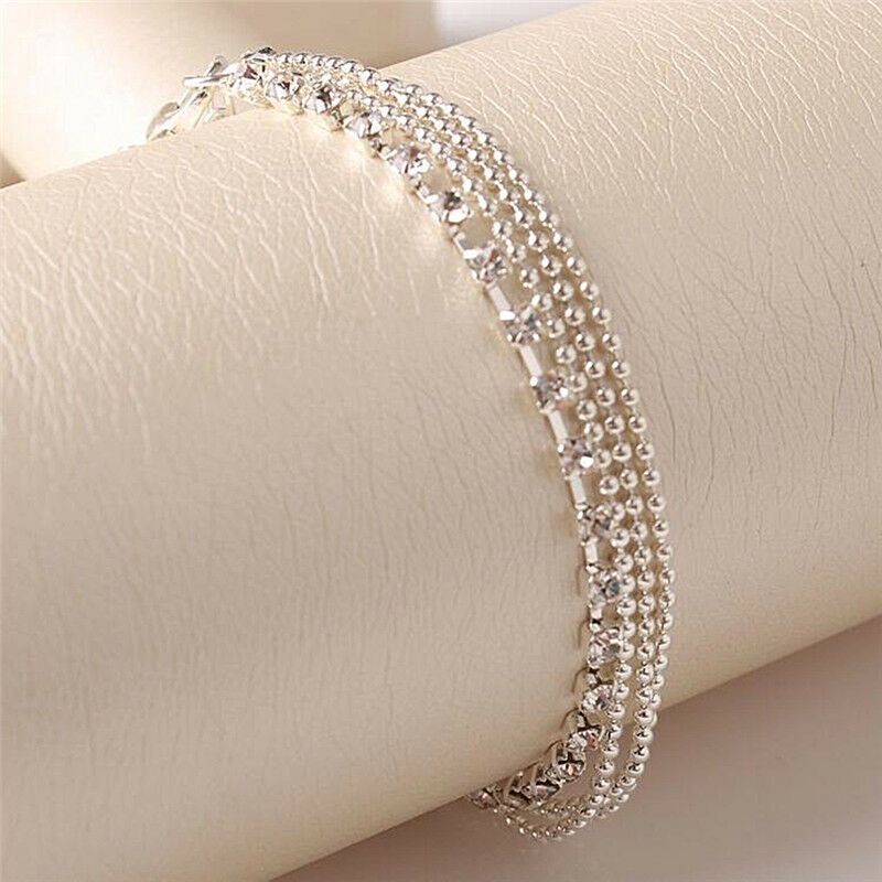 Multilayer Sexy Crystal Anklet Foot Chain Summer Charm Anklet Foot Jewelry D Rf