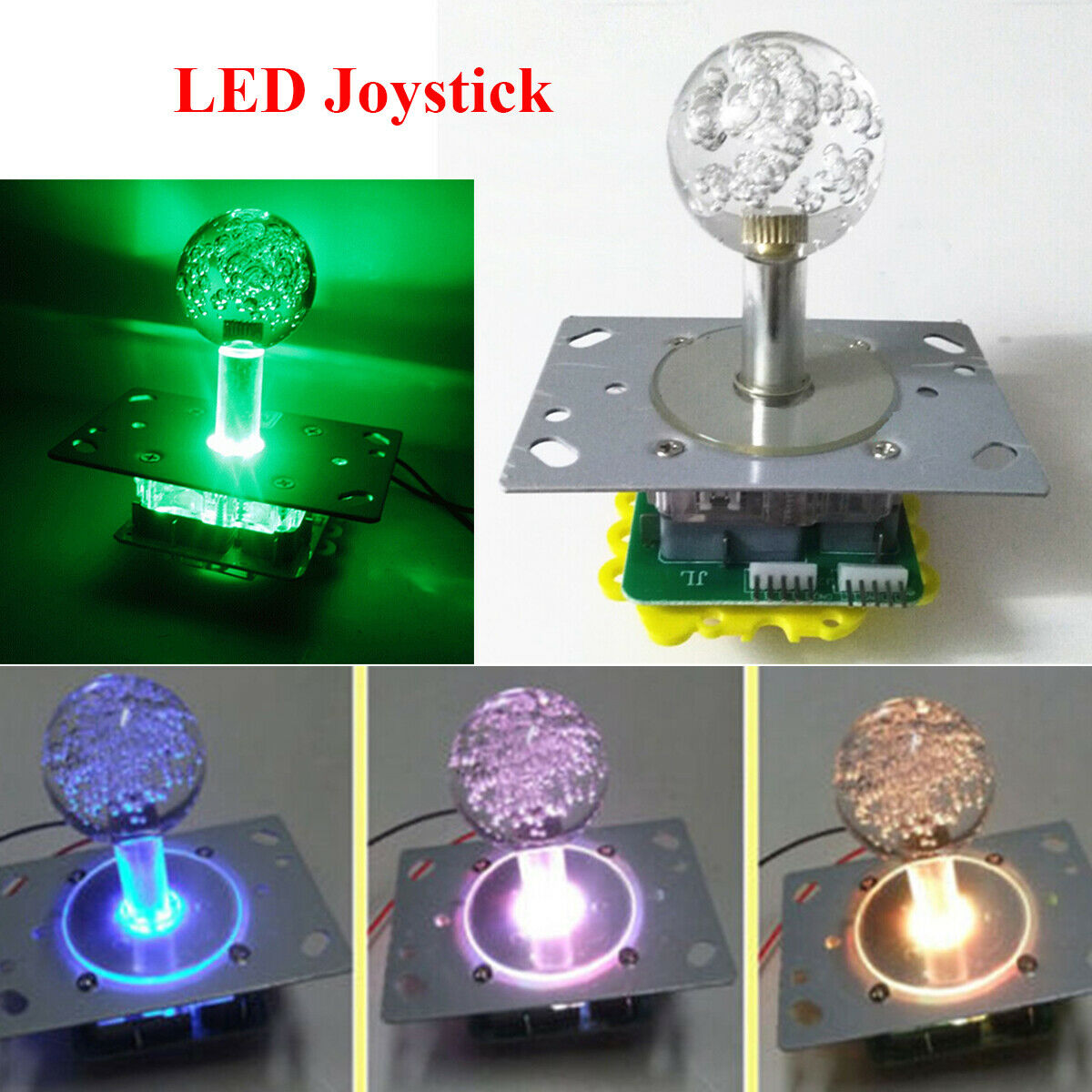 1× 5PIN Microswitches Illuminated LED Arcade Joystick For Mame&Jamma Board Ready