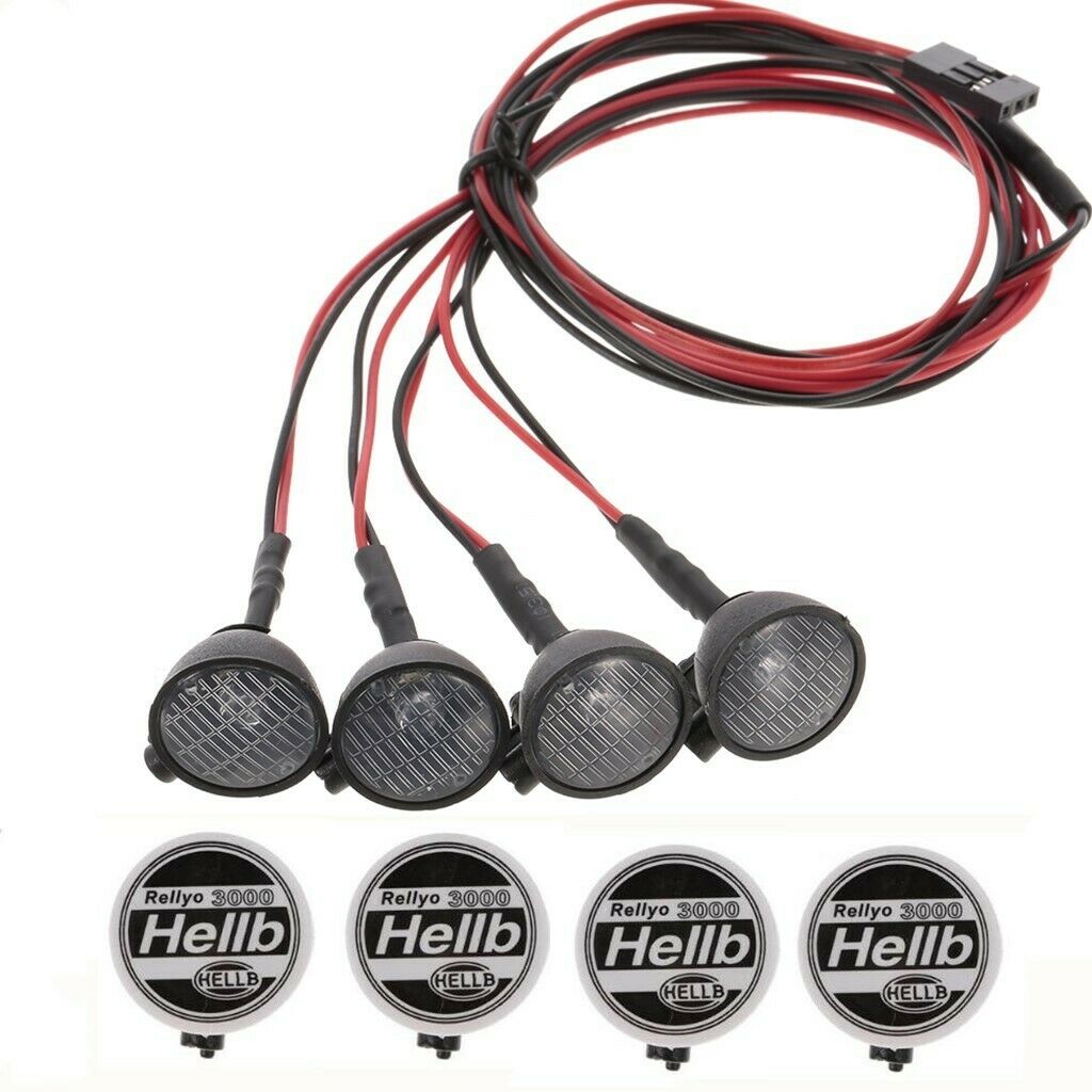 4x RC Car Roof LED Light Spotlight for Axial SCX10 1/10 RC Crawler