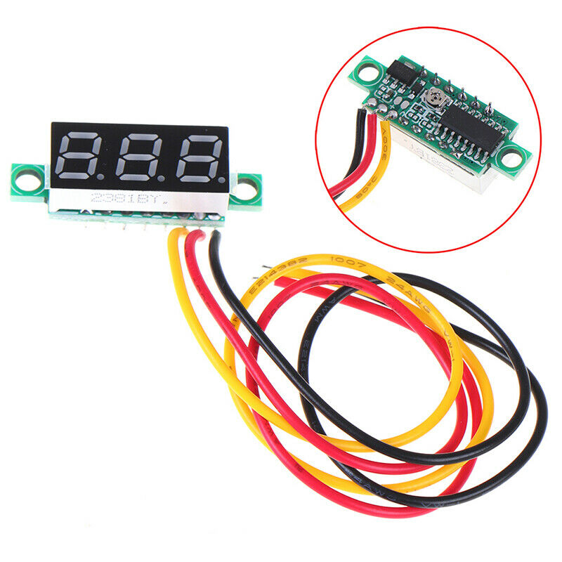 0.28 inch DC 0-100V 3-WireGauge voltage meter Voltmeter With LED Display .l8