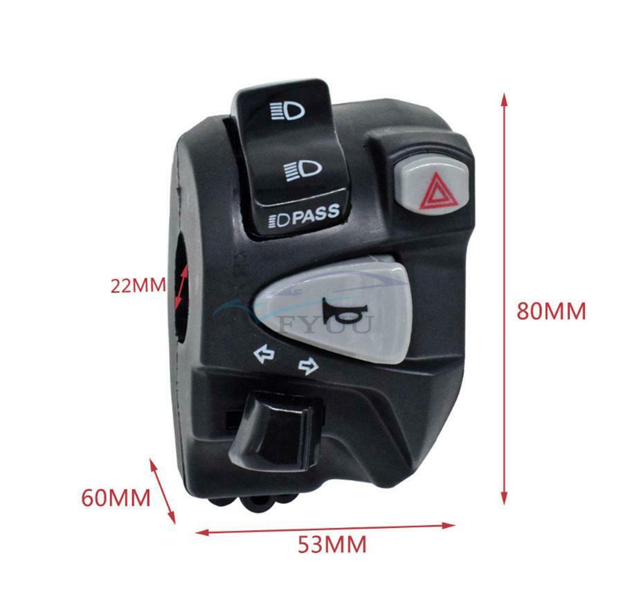 Multifunction Motorcycle Handlebar Control Switches With Wiring Harness For MSX