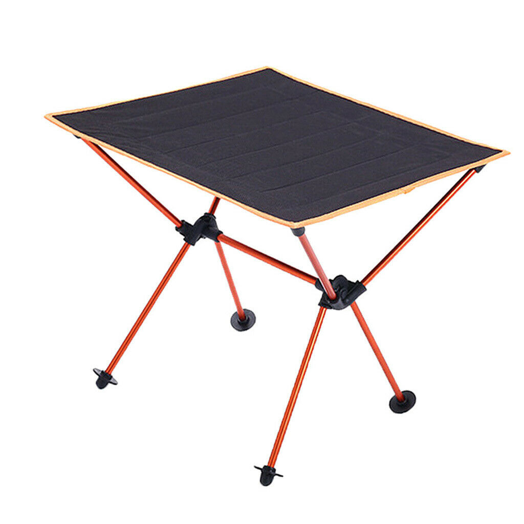 Aluminium Camping Foldable Table Travel Picnic Portable Desk with Bag Orange