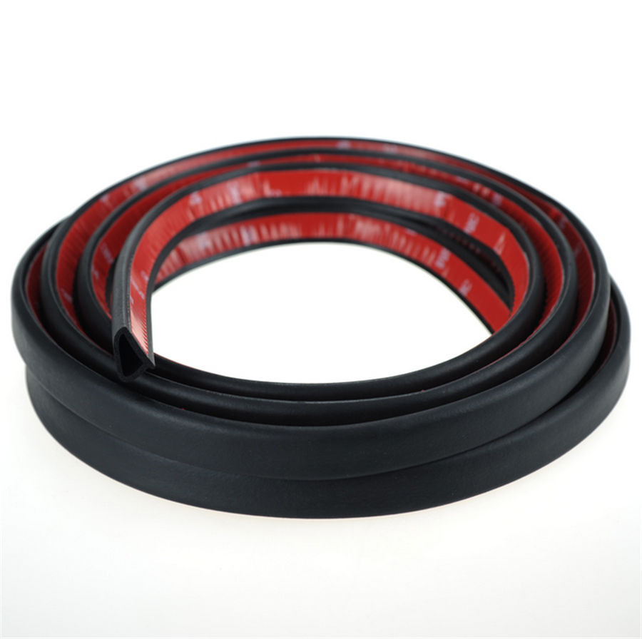 Sloping D Type Adhesive Rubber Seal Sound Insulation Car Door Edge Sealing Strip