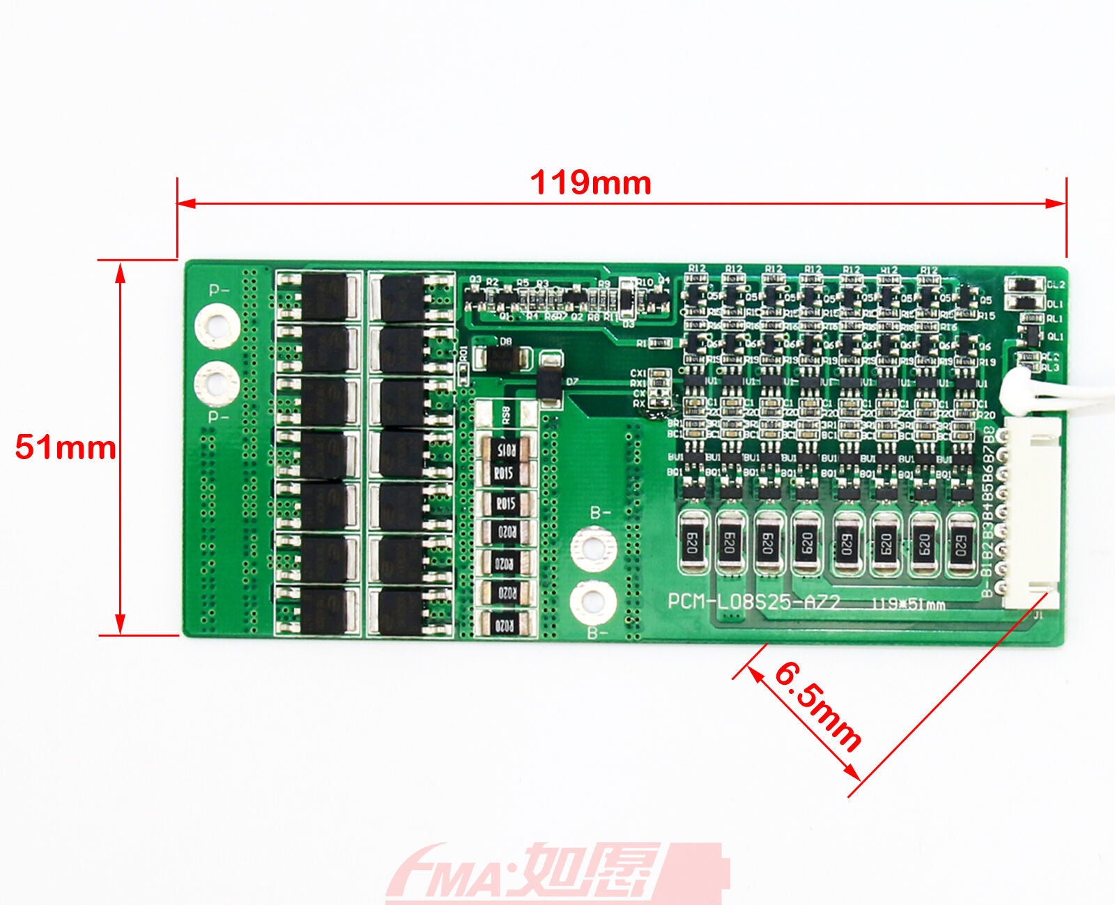 One Protection Circuit Module 25A BMS PCM for 8S 29.6V Li-ion LiPo battery A72