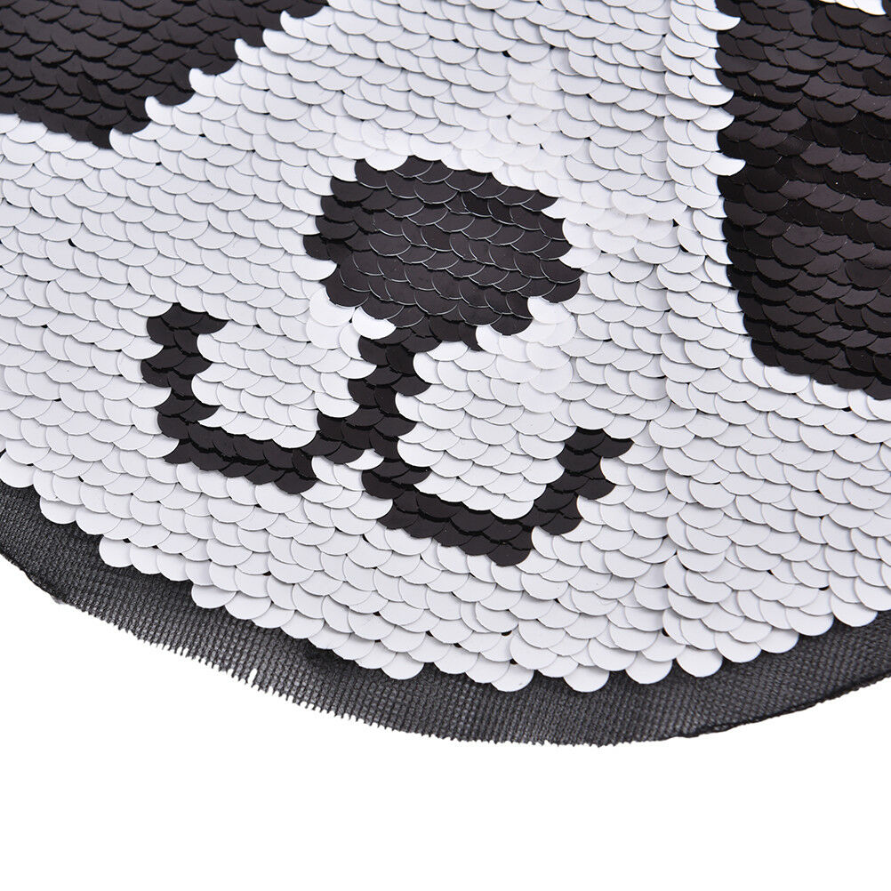 Panda Reversible Change Color Sequins Sew On Patches For Clothes Diy Craf.l8
