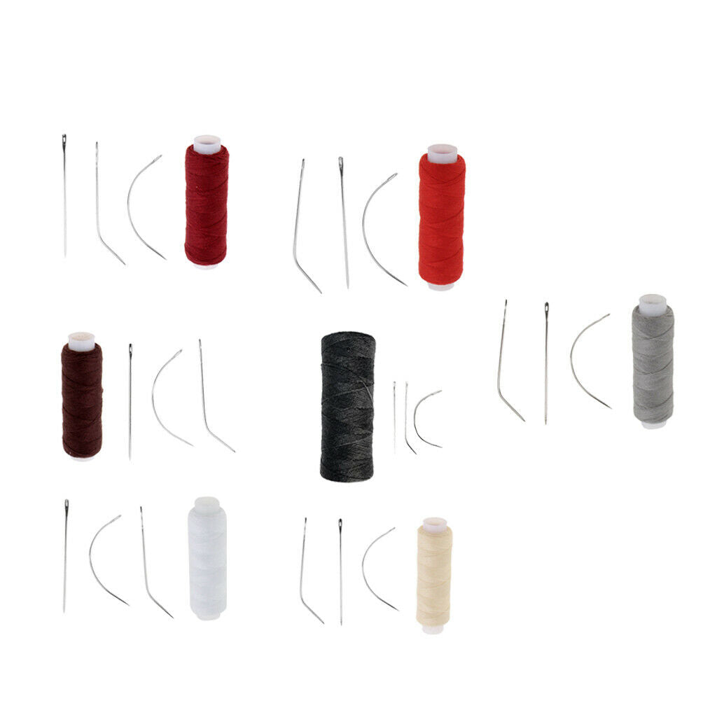 7pcs Hair Track Weft Thread&Hair Weave Sewing Needles for Hair Extentions