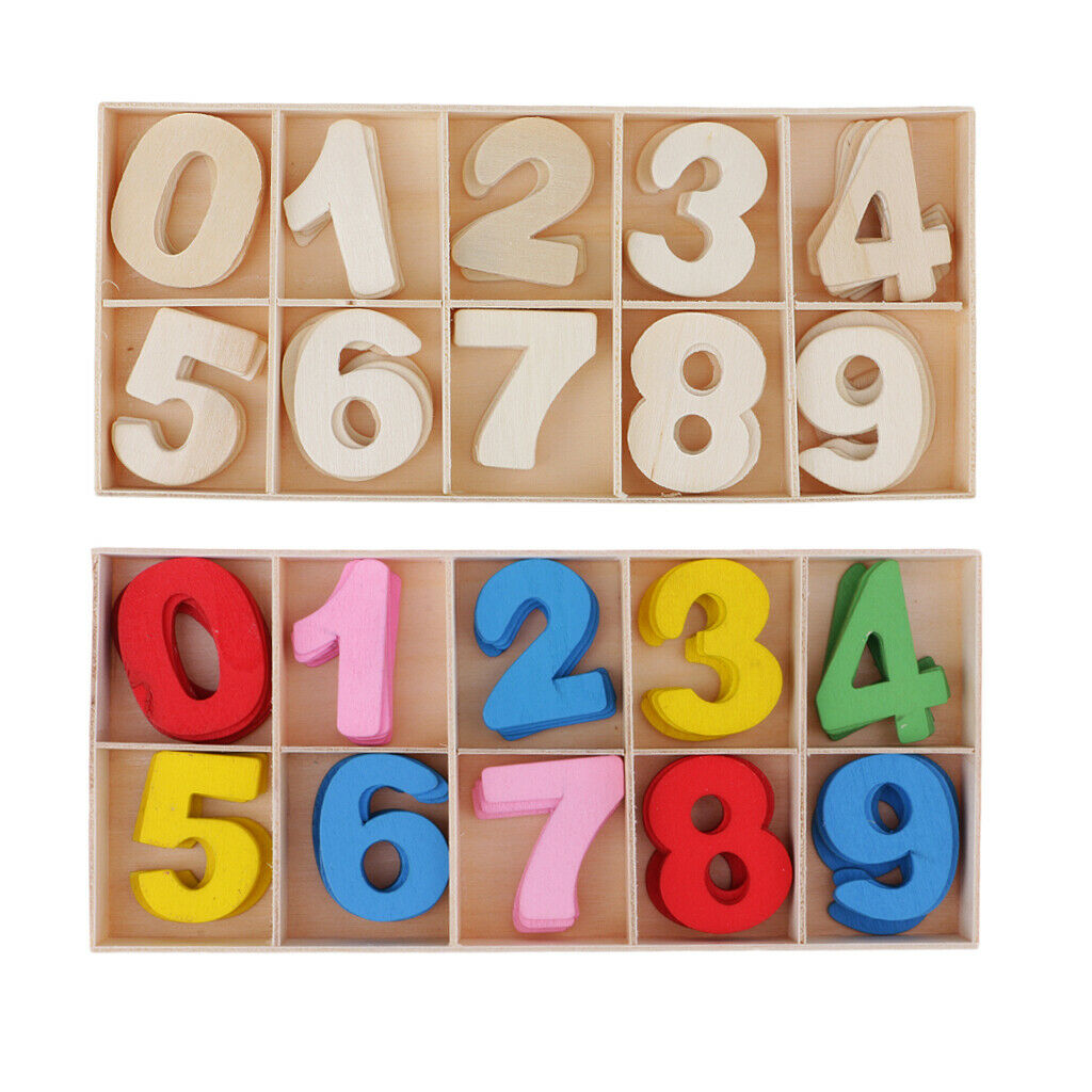 216Pc   Craft   Natural   Wood   Letters   Alphabet   Number   with   Storage