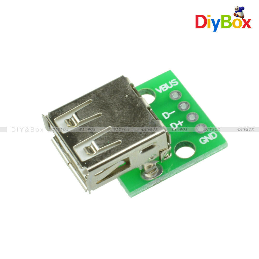 10Pcs Female Type A USB To DIP 2.54MM PCB Board Adapter Converter For Arduino