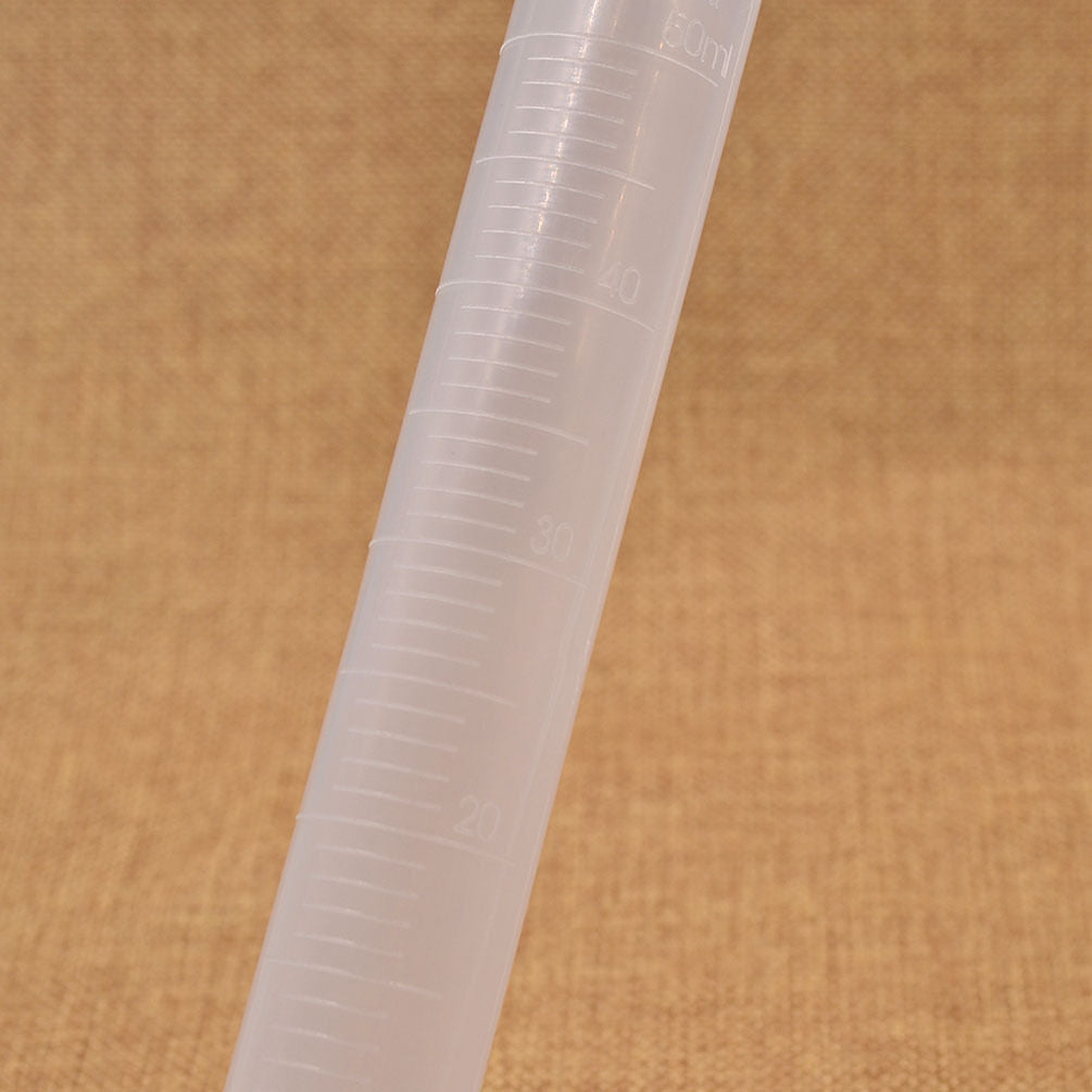 50ml Plastic Measuring Cylinder Graduated Chemistry Lab Test Liquid Tube 1pc