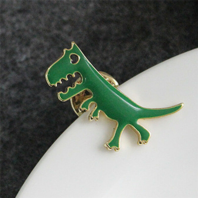 Green Dinosaur Badge Lapel Pin Brooch For Bag Backpack Accessories Kids Gi.l8