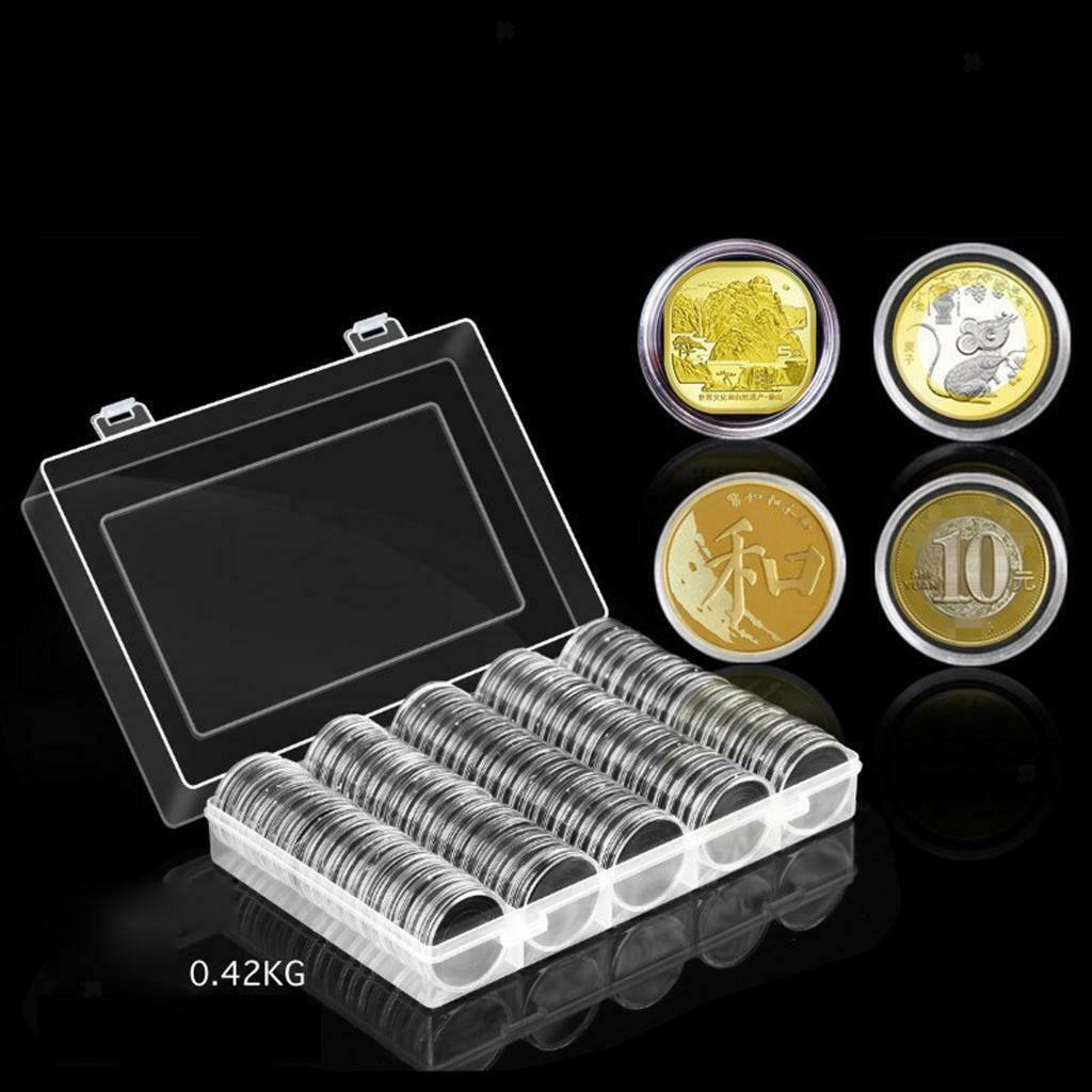 Clear Coins Display Storage Box Collectible Case For Certified Coin Black