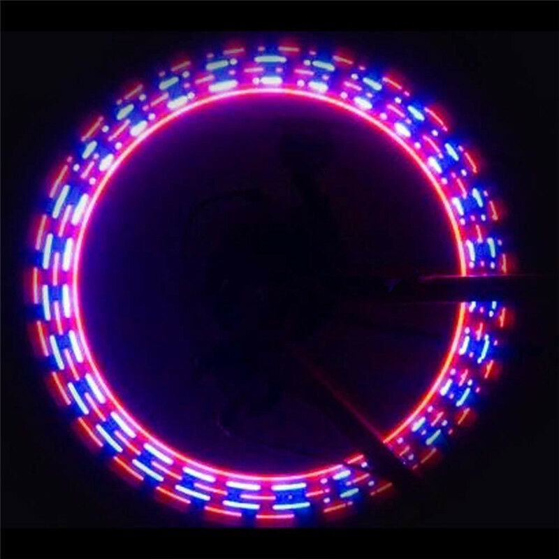 2Packs Bicycle Waterproof 32 LED Bike Rim Lights for MTB Wheel Tire Valve Spoke/