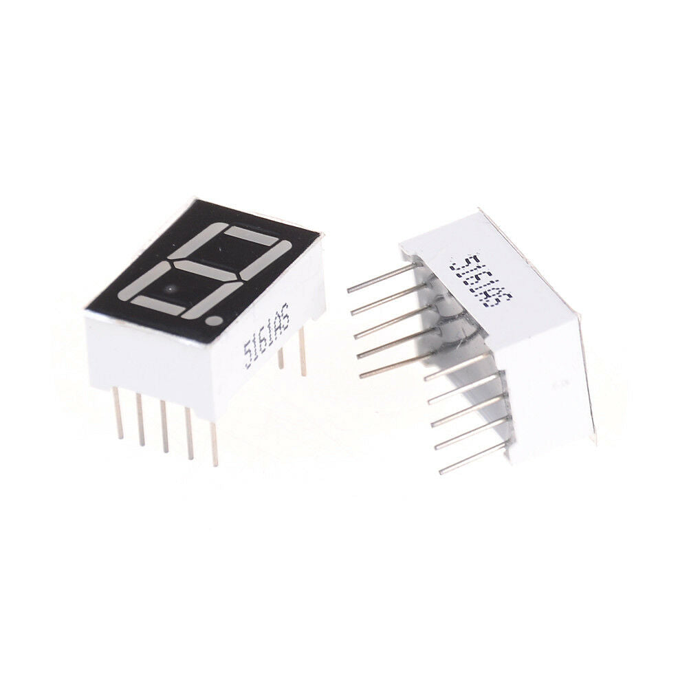 5 Pcs 10 Pin 1 Bit 7 Segment 0.56'' Red LED Display Digital Tube Common Cat WF