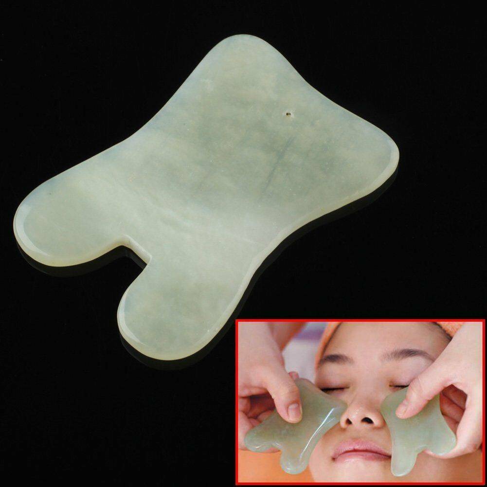 Universal Gua Sha Green Jade Scraping Board Facial Massager Health Beauty Tools