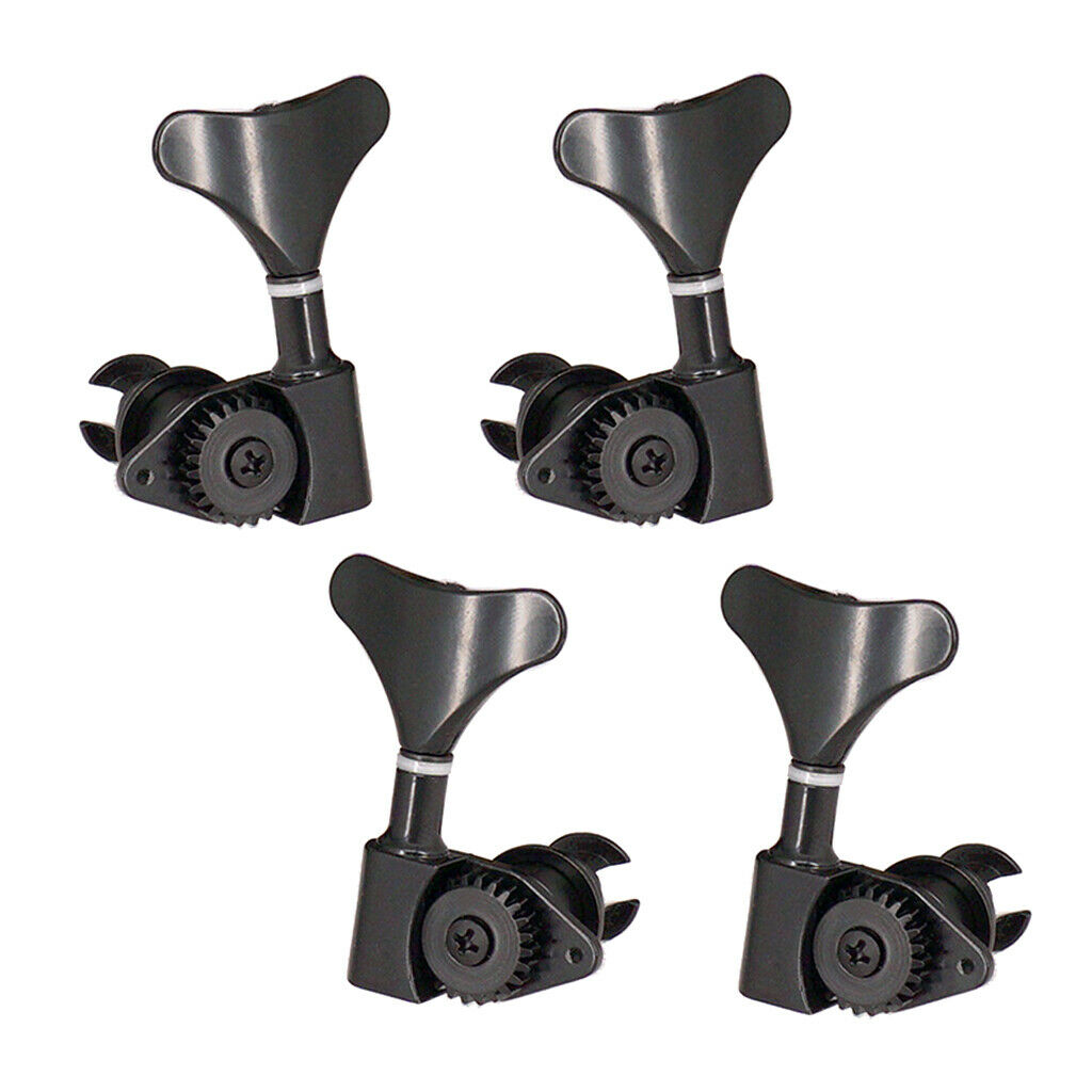 Pack of 4 Electric Bass Machine Tuning Pegs Heads Key Knobs Alloy Parts Kit