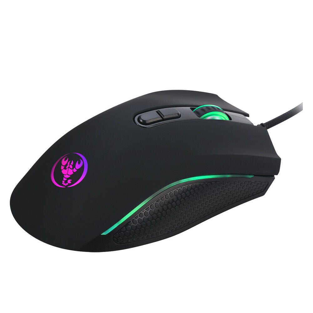 1Pcs Computer Gaming Mouse 3200DPI 7 Buttons LED Optical Mice for Gamer