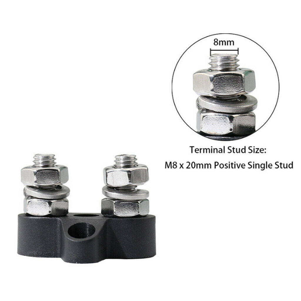 1Pair Buss Bar Heavy Duty M8+M8 Terminal Positive Bus Bar Terminal Block Boat