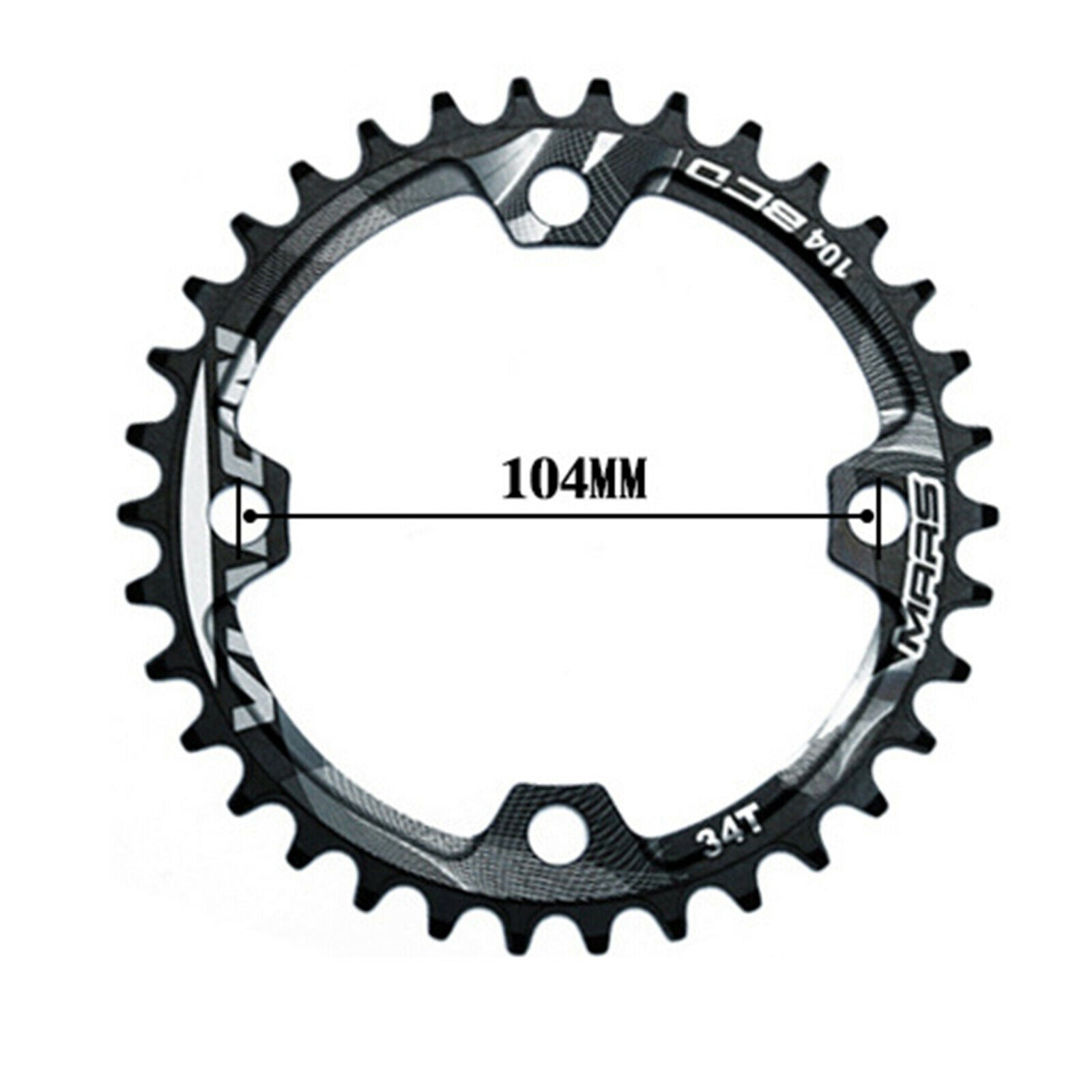 Bike Chainring Bicycle Aluminum Alloy 104BCD Replacement Chainwheel Red 32T