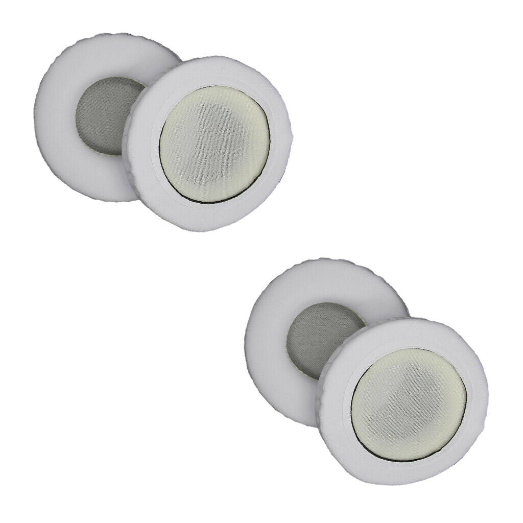 1 Pair Ear Pads Cushions Replacement Repair for 80mm Headphone White