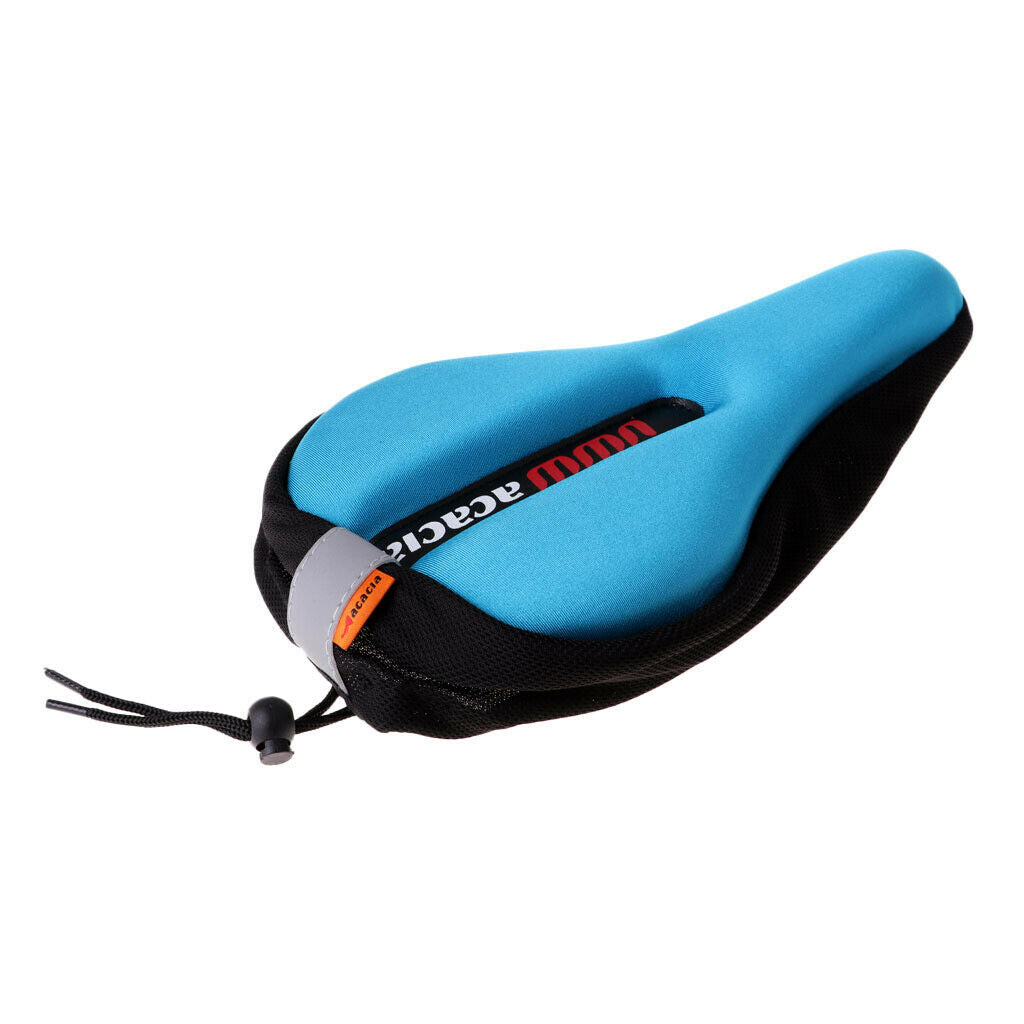 Bike Bicycle Cycling Thick Soft Comfort Saddle Cushion Seat Pad Cover Blue