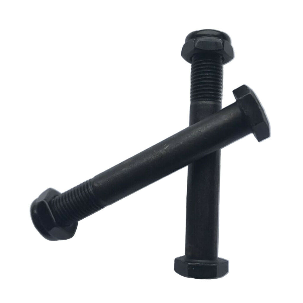 2pcs 62.5mm Skateboard Trucks Kingpin Longboard Hardware + 2pcs Nuts Black