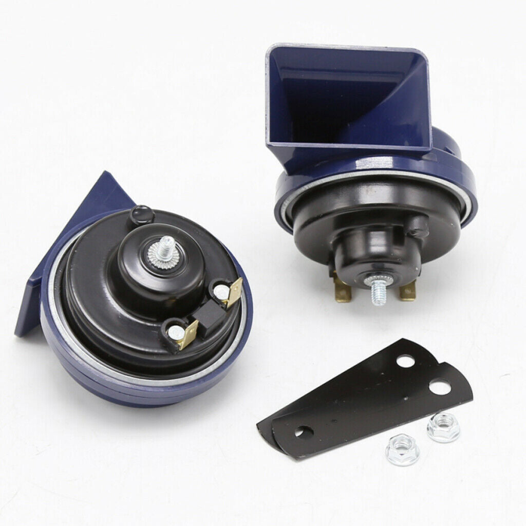 12V Snail Horn Air Horn Double Tone Waterproof Super Loud Blue for Car