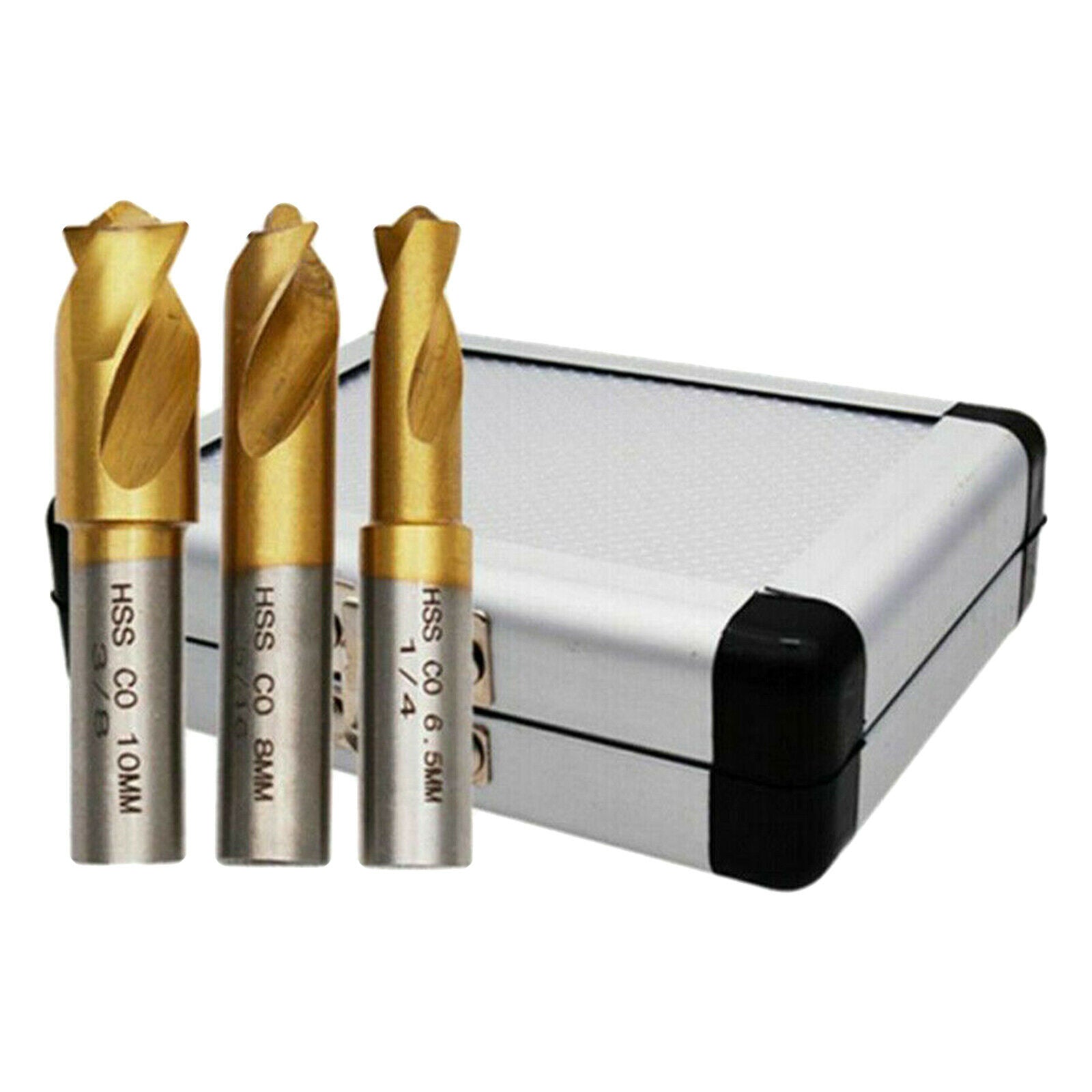 3 PCS HSS Twist Drill Bit for Hard Metal Copper Aluminum Tool 1/4 5/16 3/8