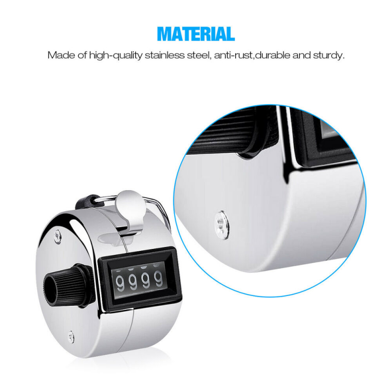 3Pcs Portable Counter 4 Digit Hand-Held Digital Manual Click Golf Counter Point