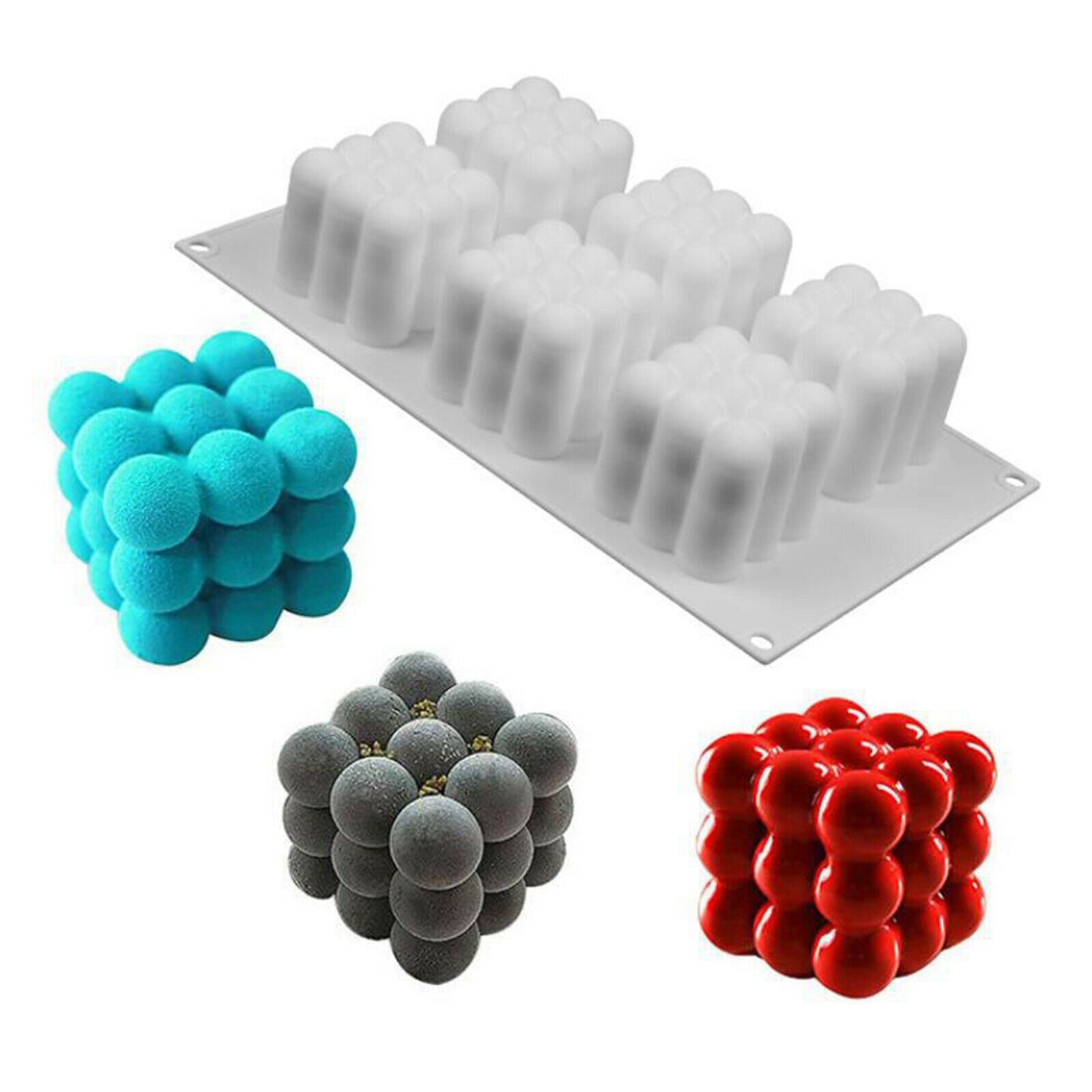 Cube Silicone Mold Dessert Fondant Pastry Baking Mould DIY Soap Candle
