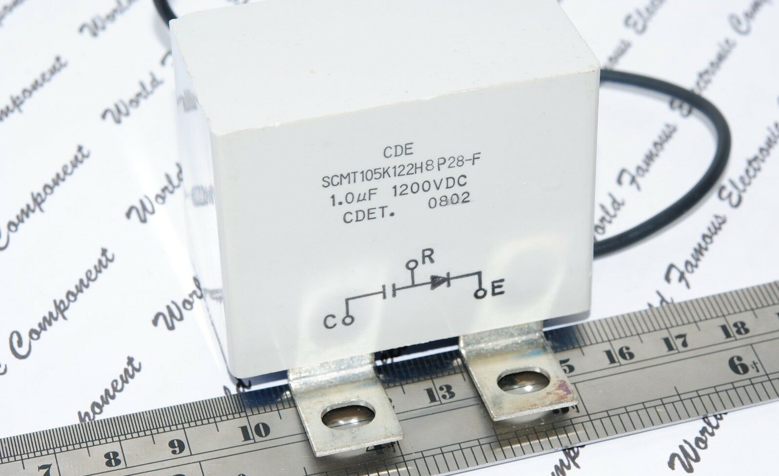 1pcs - CDE 1uF (1µF) 1200V IGBT Snubber Capacitor-SCMT105K122H8P28-F