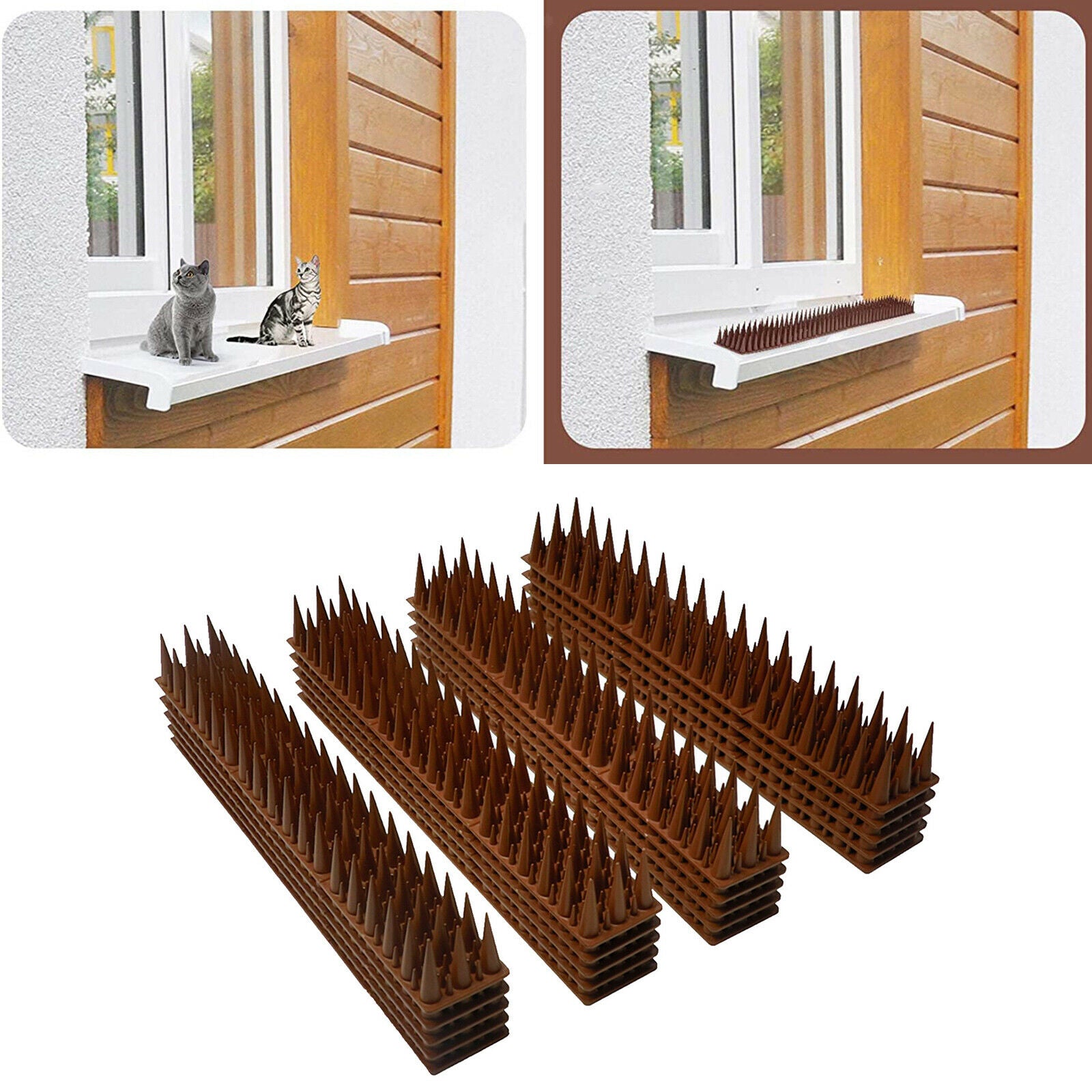 20x Cat Spikes Human Bird Possum Pest Control  Fence Wall Deterrent