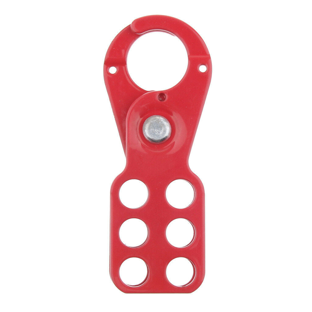 Safety Lockout Tagout Hasp w/PE Coat Handle Holds up to 6-Padlock, 1.5'' Jaw