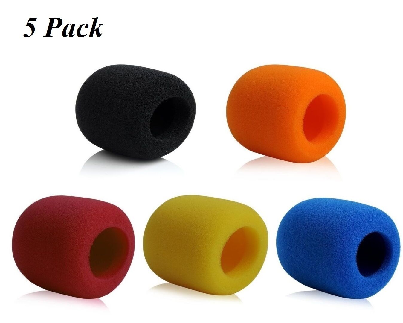 5 Pack Microphone Foam Windshield Fits SHURE SM58 Microphone